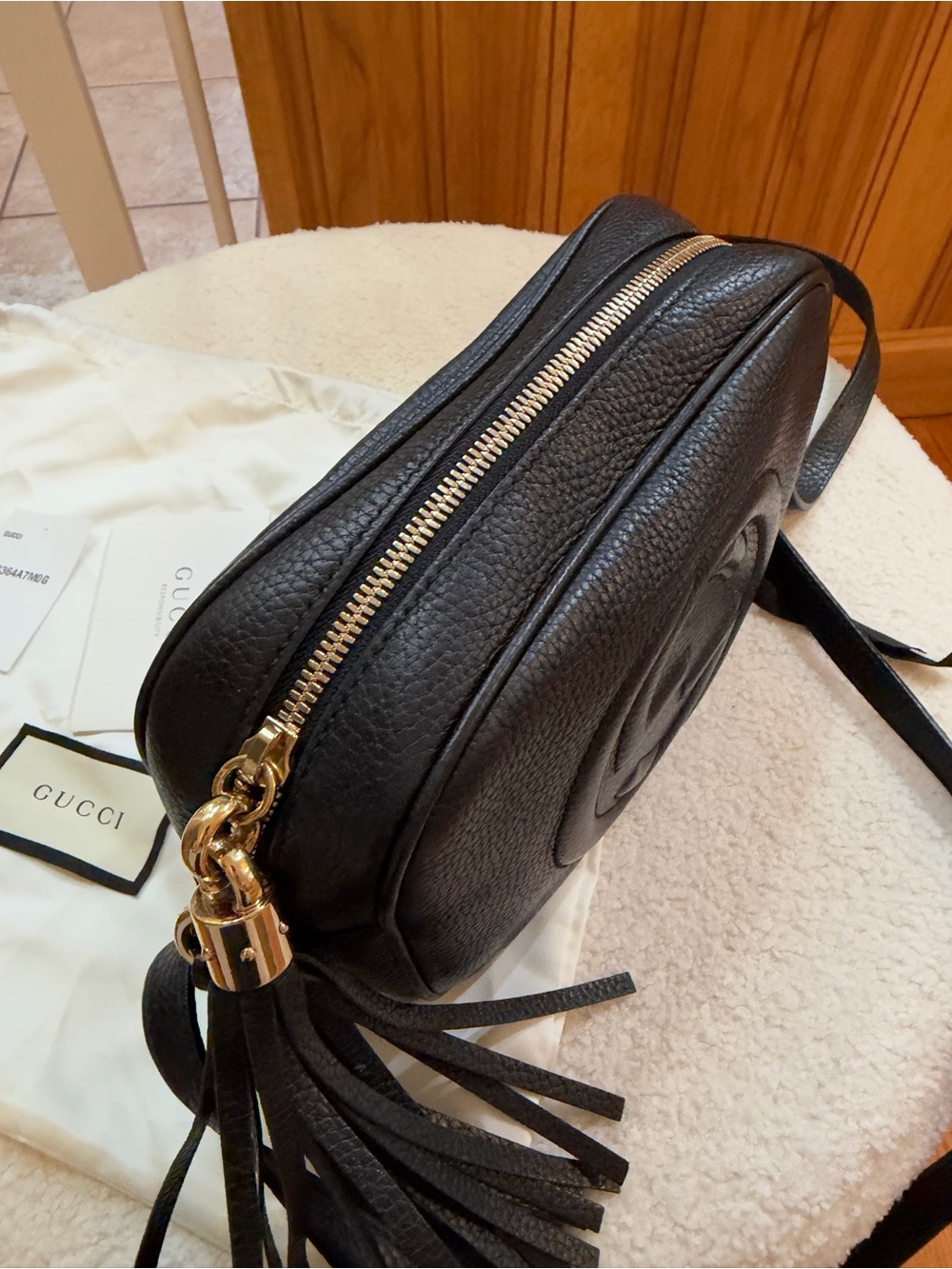 Gucci Soho Disco Black Leather Crossbody Bag - Picture 5 of 16